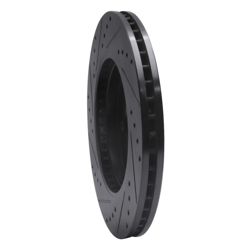 Ford Expedition Brake Rotor (1) - Front Right - R1 Concepts - Drilled & Slotted - Black - `02-`06